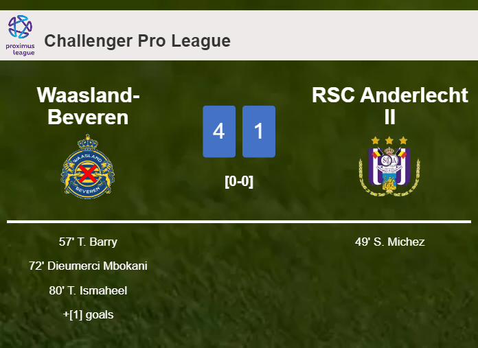 Waasland-Beveren demolishes RSC Anderlecht II 4-1 after playing a fantastic match