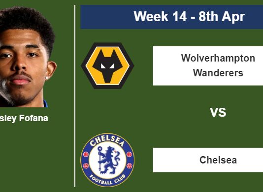 FANTASY PREMIER LEAGUE. Wesley Fofana statistics before facing Wolverhampton Wanderers on Saturday 8th of April for the 14th week.