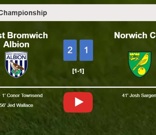 West Bromwich Albion recovers a 0-1 deficit to best Norwich City 2-1. HIGHLIGHTS