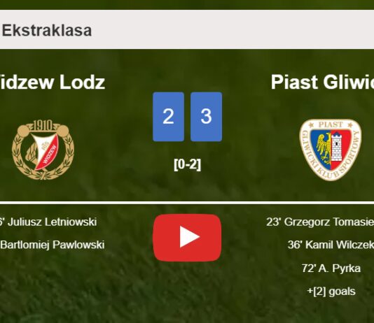 Piast Gliwice defeats Widzew Lodz 3-2. HIGHLIGHTS