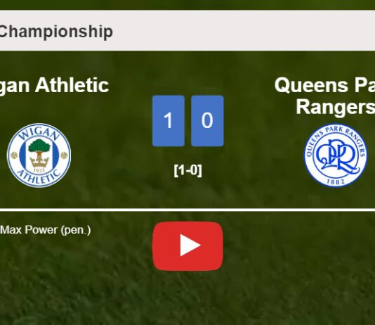Wigan Athletic beats Queens Park Rangers 1-0 with a goal scored by M. Power. HIGHLIGHTS