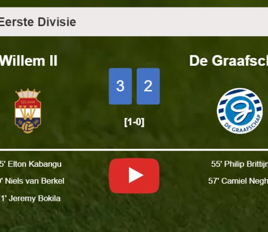 Willem II overcomes De Graafschap after recovering from a 1-2 deficit. HIGHLIGHTS