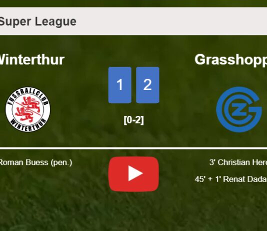 Grasshopper seizes a 2-1 win against Winterthur. HIGHLIGHTS