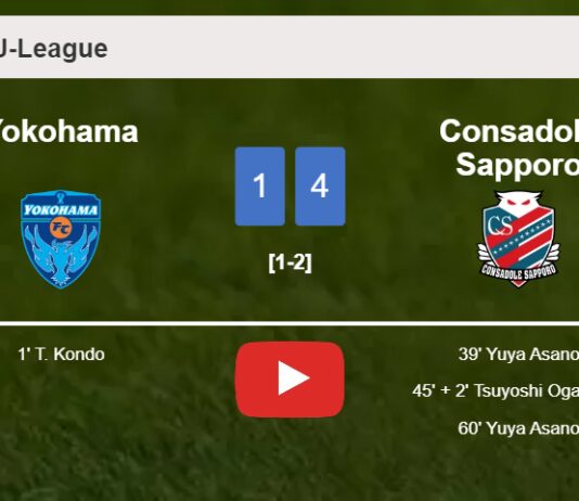 Consadole Sapporo tops Yokohama 4-1 after recovering from a 0-1 deficit. HIGHLIGHTS