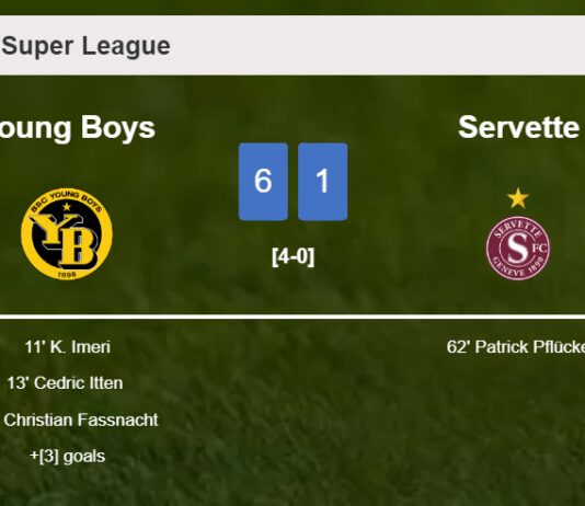 Young Boys liquidates Servette 6-1 with a fantastic performance