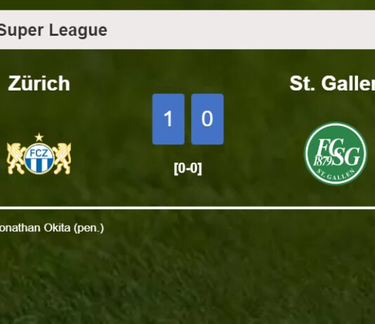 Zürich conquers St. Gallen 1-0 with a goal scored by J. Okita