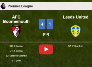 AFC Bournemouth crushes Leeds United 4-1 with a great performance. HIGHLIGHTS