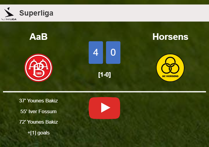 AaB demolishes Horsens 4-0 with a fantastic performance. HIGHLIGHTS