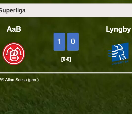 AaB beats Lyngby 1-0 with a goal scored by A. Sousa