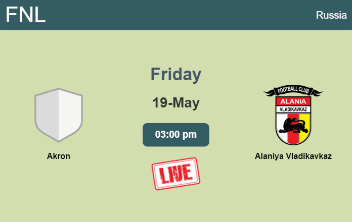 How to watch Akron vs. Alaniya Vladikavkaz on live stream and at what time