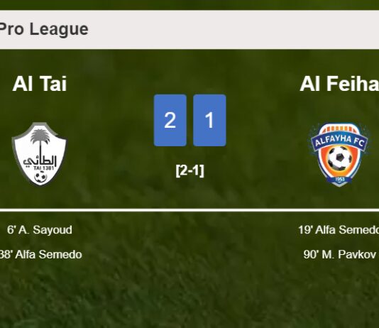 Al Tai snatches a 2-1 win against Al Feiha