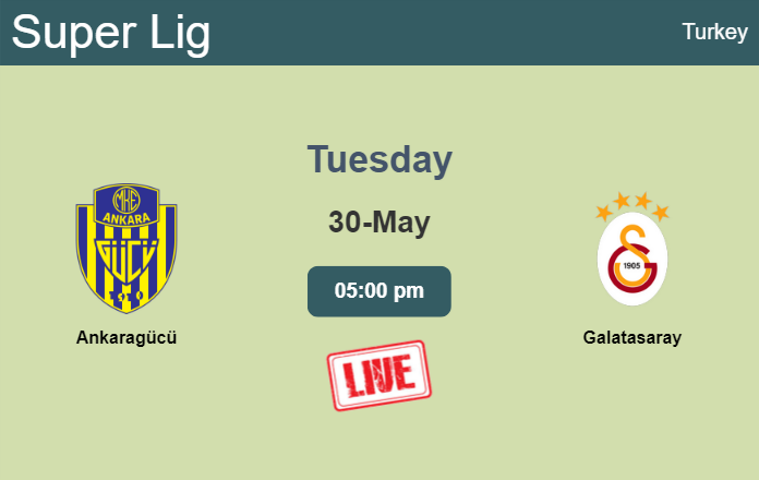 How to watch Ankaragücü vs. Galatasaray on live stream and at what time