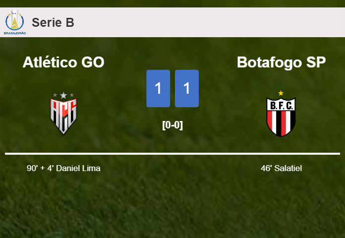Atlético GO steals a draw against Botafogo SP