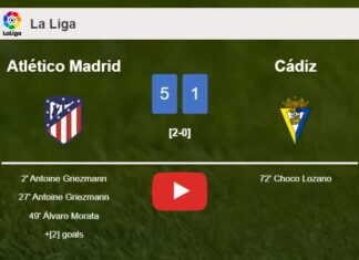 Atlético Madrid annihilates Cádiz 5-1 with a great performance. HIGHLIGHTS