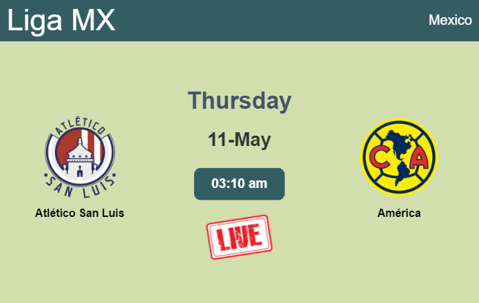 How to watch Atlético San Luis vs. América on live stream and at what time
