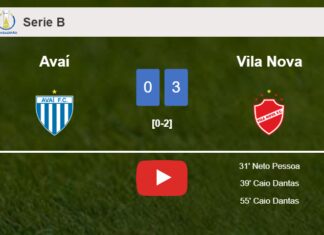 Vila Nova tops Avaí 3-0. HIGHLIGHTS