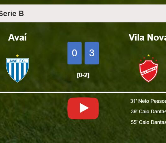 Vila Nova tops Avaí 3-0. HIGHLIGHTS