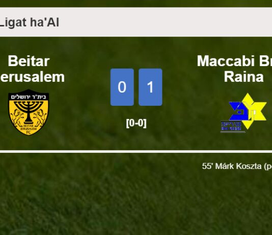 Maccabi Bnei Raina conquers Beitar Jerusalem 1-0 with a goal scored by M. Koszta