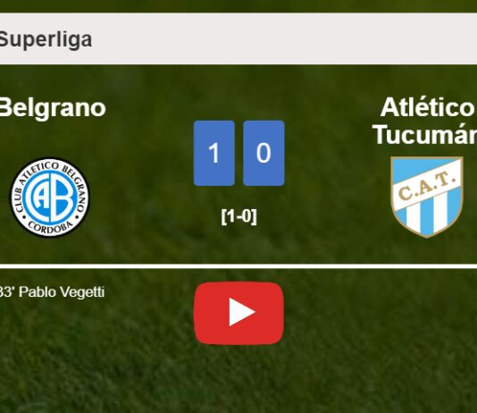 Belgrano overcomes Atlético Tucumán 1-0 with a goal scored by P. Vegetti. HIGHLIGHTS