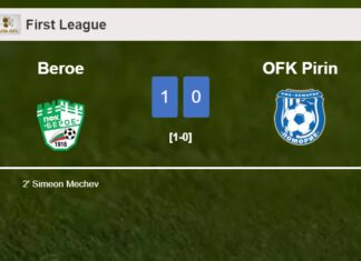 Beroe overcomes OFK Pirin 1-0 with a goal scored by S. Mechev