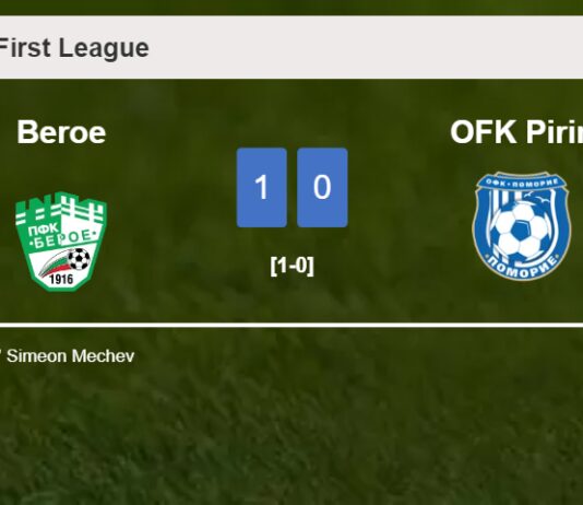 Beroe overcomes OFK Pirin 1-0 with a goal scored by S. Mechev