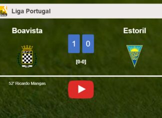 Boavista defeats Estoril 1-0 with a goal scored by R. Mangas. HIGHLIGHTS