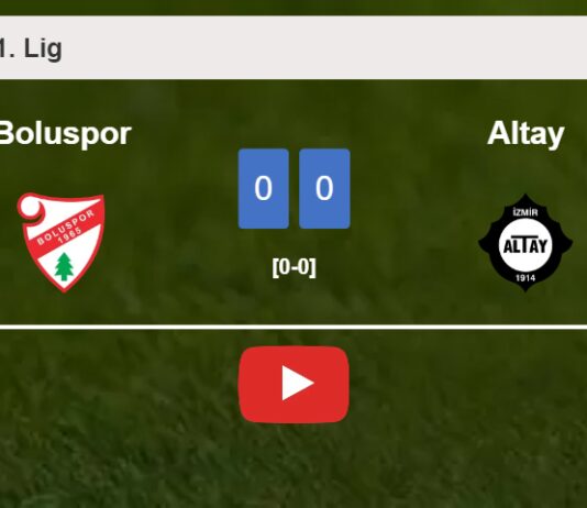 Boluspor draws 0-0 with Altay on Sunday. HIGHLIGHTS
