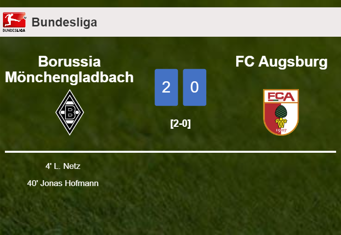 Borussia Mönchengladbach prevails over FC Augsburg 2-0 on Saturday