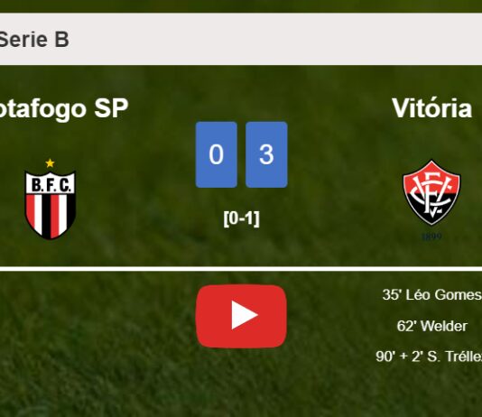 Vitória defeats Botafogo SP 3-0. HIGHLIGHTS