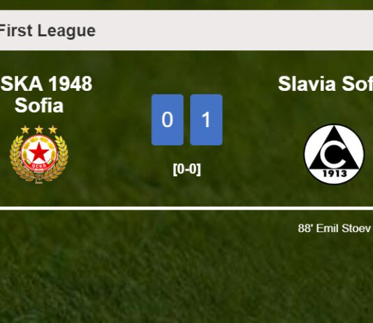 Slavia Sofia defeats CSKA 1948 Sofia 1-0 with a late goal scored by E. Stoev