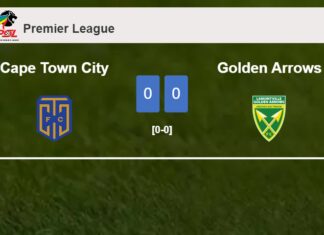 Cape Town City draws 0-0 with Golden Arrows on Wednesday