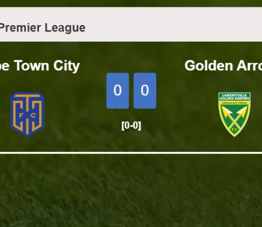 Cape Town City draws 0-0 with Golden Arrows on Wednesday