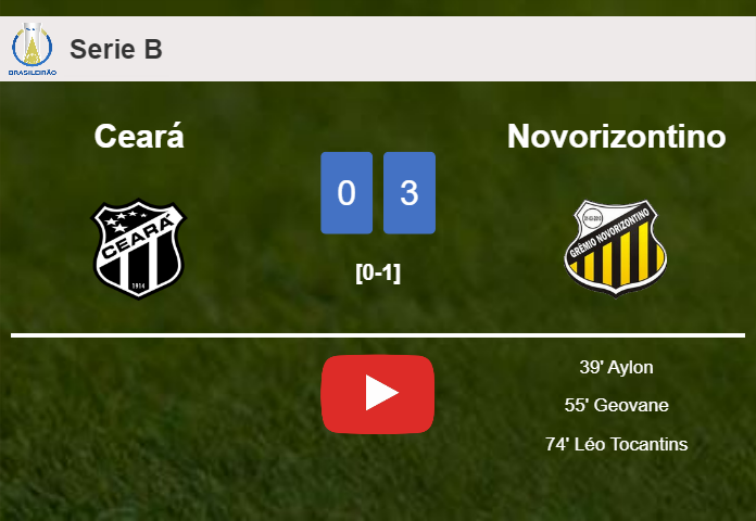 Novorizontino prevails over Ceará 3-0. HIGHLIGHTS