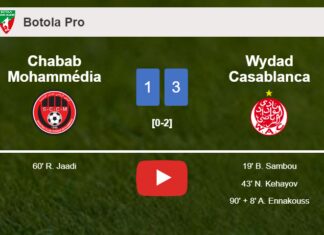 Wydad Casablanca defeats Chabab Mohammédia 3-1. HIGHLIGHTS