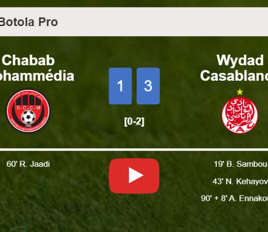 Wydad Casablanca defeats Chabab Mohammédia 3-1. HIGHLIGHTS