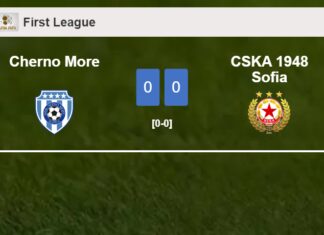 Cherno More draws 0-0 with CSKA 1948 Sofia on Sunday