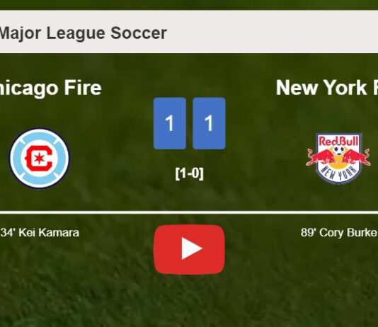 New York RB steals a draw against Chicago Fire. HIGHLIGHTS