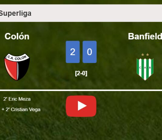 Colón overcomes Banfield 2-0 on Saturday. HIGHLIGHTS