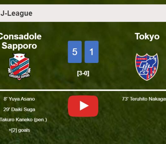 Consadole Sapporo crushes Tokyo 5-1 with a great performance. HIGHLIGHTS