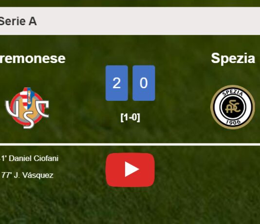 Cremonese conquers Spezia 2-0 on Saturday. HIGHLIGHTS