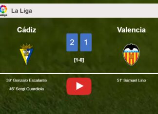 Cádiz overcomes Valencia 2-1. HIGHLIGHTS