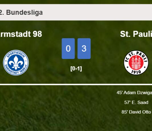 St. Pauli tops Darmstadt 98 3-0