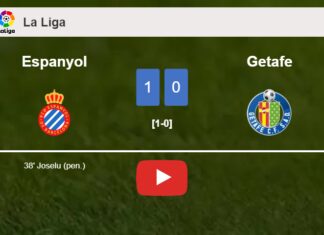 Espanyol beats Getafe 1-0 with a goal scored by Joselu. HIGHLIGHTS