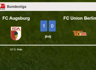 FC Augsburg tops FC Union Berlin 1-0 with a goal scored by D. Beljo