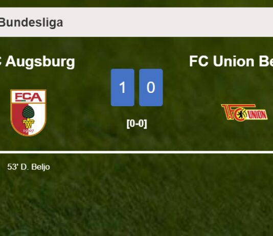 FC Augsburg tops FC Union Berlin 1-0 with a goal scored by D. Beljo