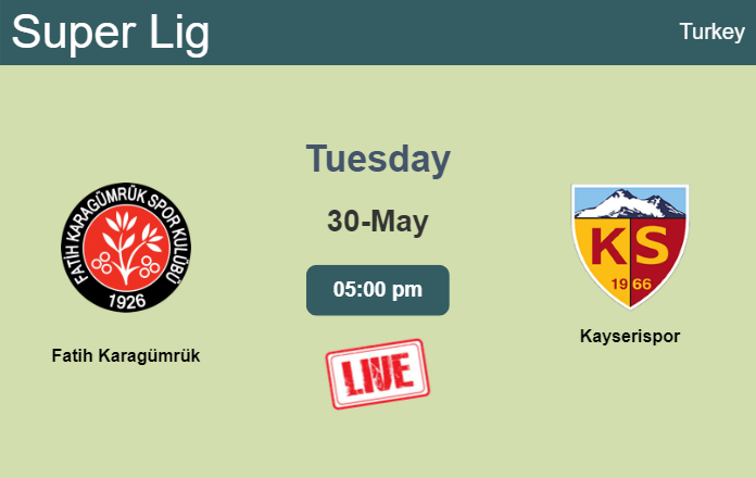 How to watch Fatih Karagümrük vs. Kayserispor on live stream and at what time