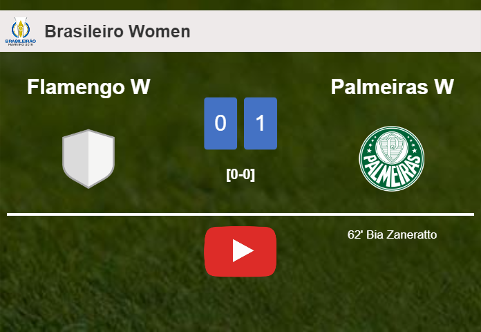 Palmeiras W defeats Flamengo W 1-0 with a goal scored by B. Zaneratto. HIGHLIGHTS