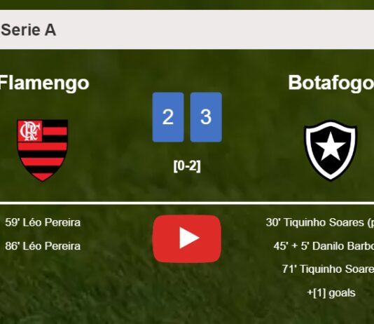 Botafogo beats Flamengo 3-2 with 2 goals from T. Soares. HIGHLIGHTS