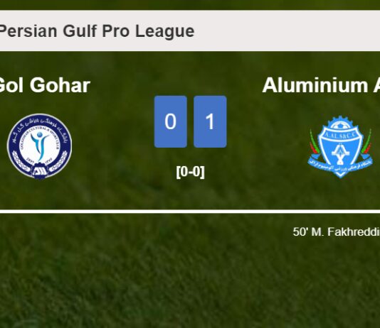 Aluminium Arak beats Gol Gohar 1-0 with a goal scored by M. Fakhreddini