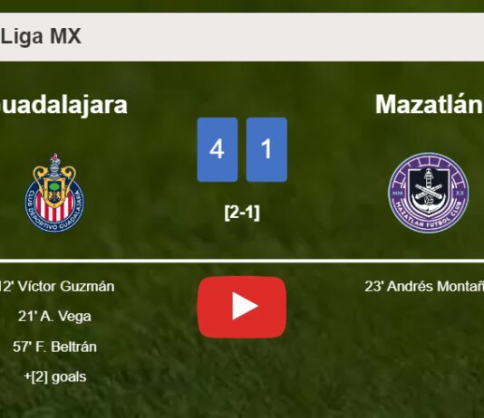 Guadalajara destroys Mazatlán 4-1 playing a great match. HIGHLIGHTS